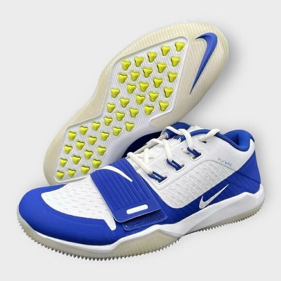 Nike Alpha Menace Turf Low Football Cleats White/Blue BV3997-101 Mens size 12 - Picture 5 of 7